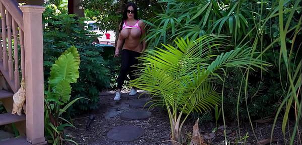 Neighbor spies on this beautiful Milf